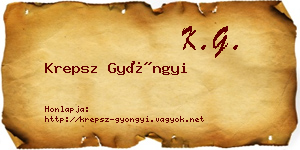 Krepsz Gyöngyi névjegykártya