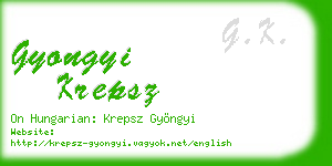 gyongyi krepsz business card